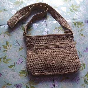 Liz Claiborne Woven Brown Crossbody Bag